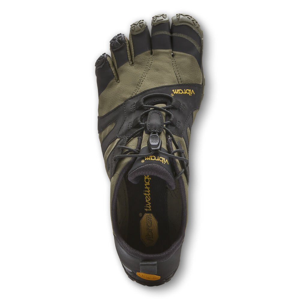 Zapatos De Trail Mujer Verde Oliva/Negros - FiveFingers V-Trail 2.0 - BLYEPH-526